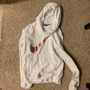 White and rose gold women’s Nike hoodie size XS